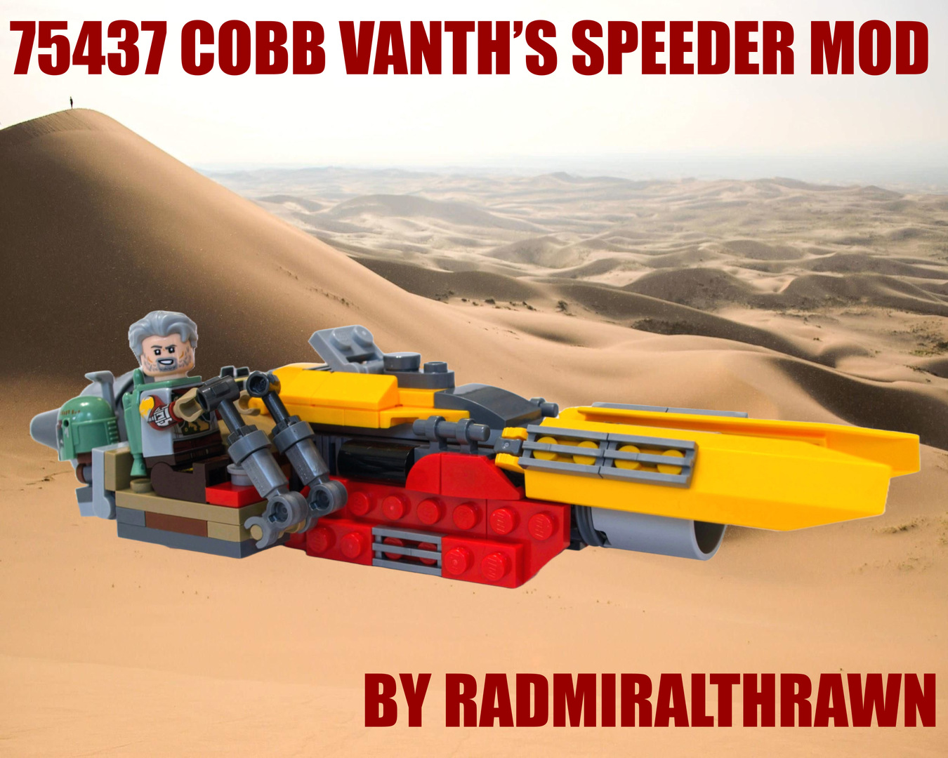 Upgraded Cobb Vanth Speeder 75437 MOD - Improved Seat with Helmet Mount alternate build