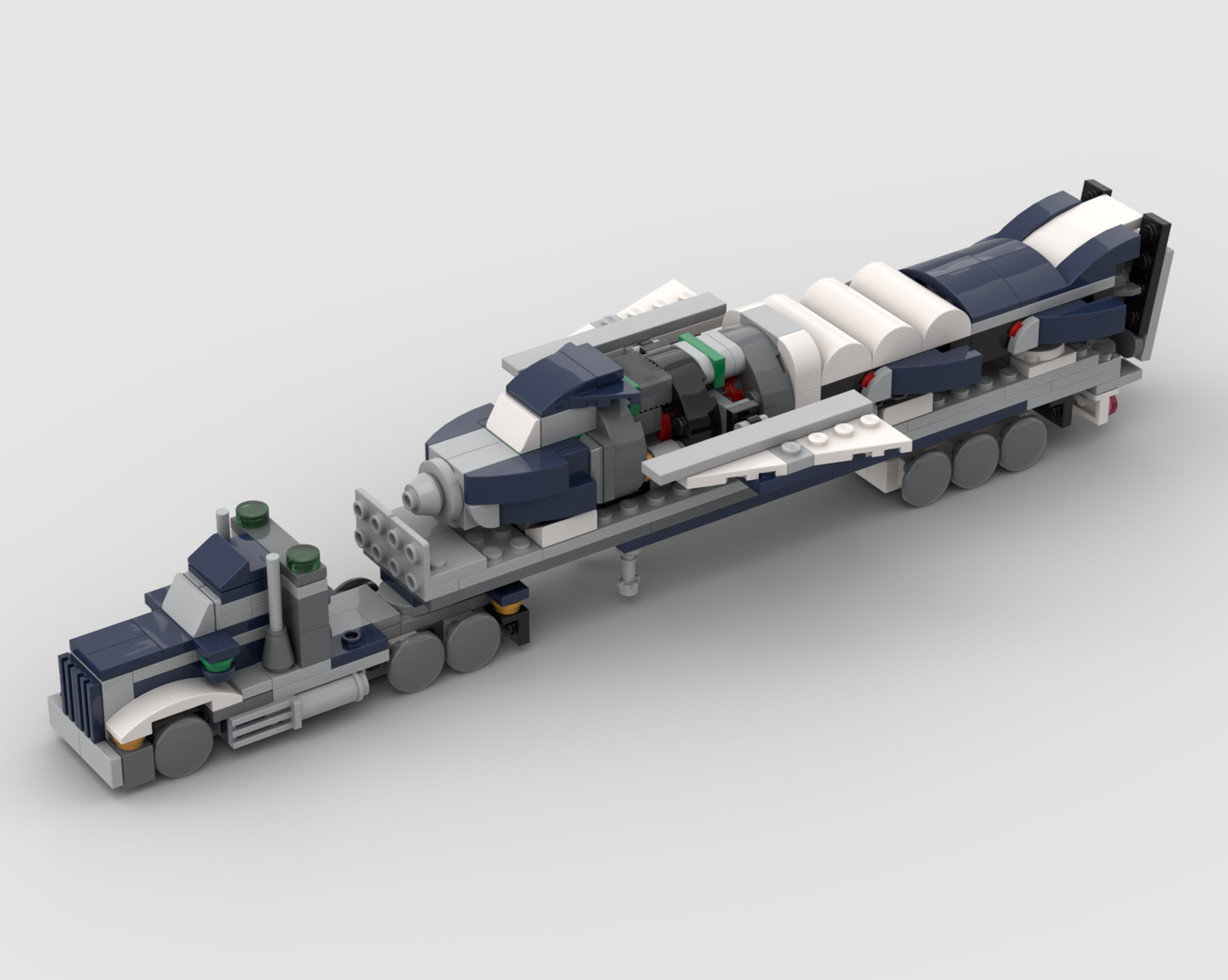 Big Rig and Celestial Hawk II Cargo Freighter Spaceship