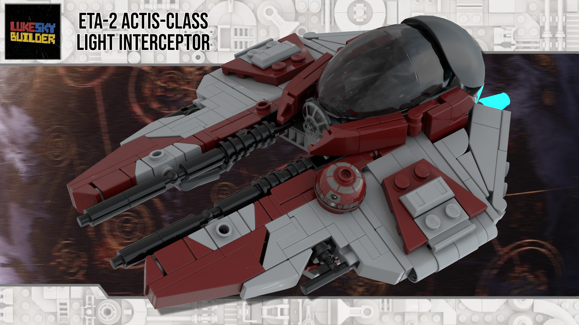 Obi-Wan's Red Eta-2 Actis-Class Interceptor