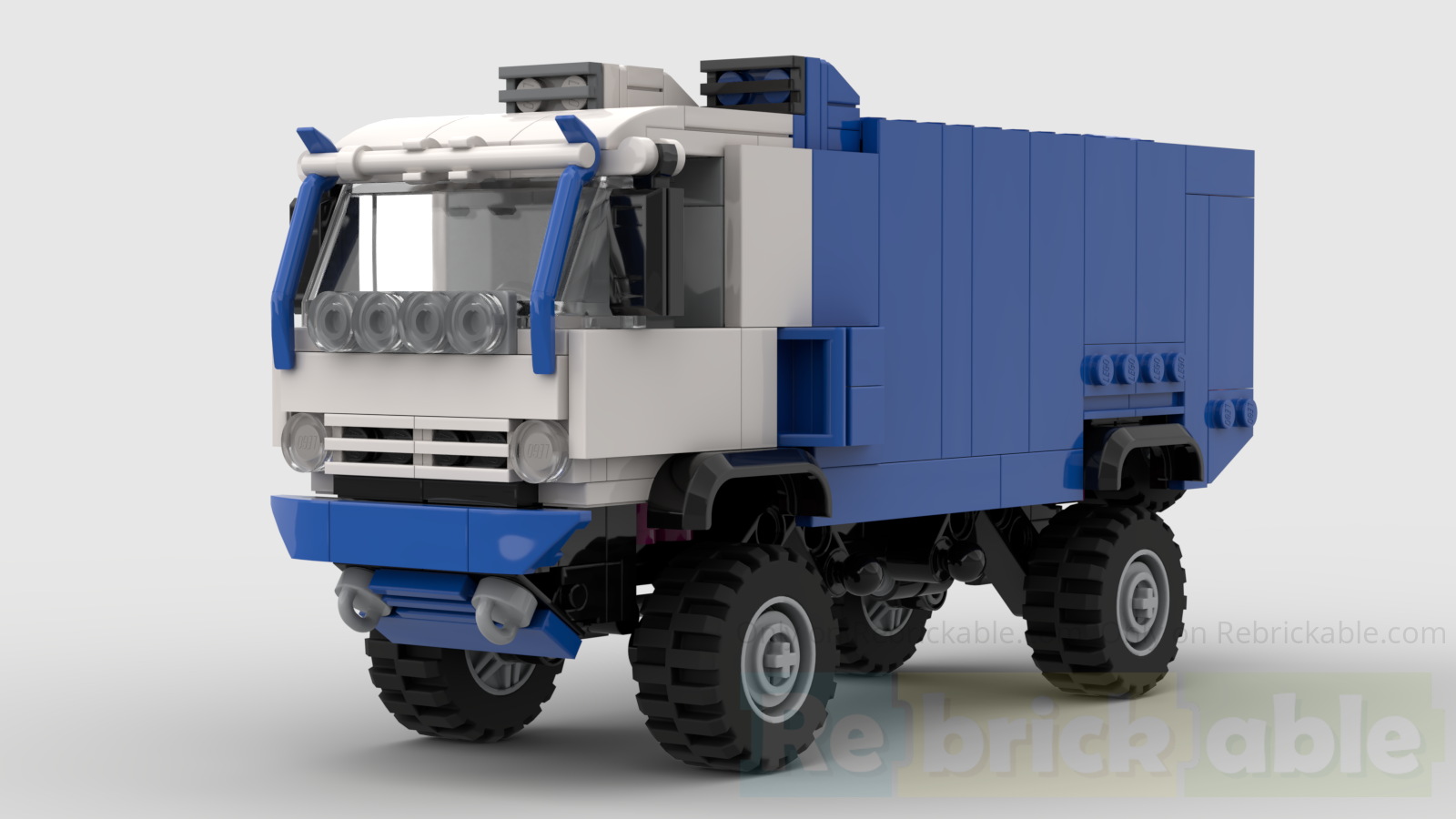 Dakar rally truck with rubber belt suspension