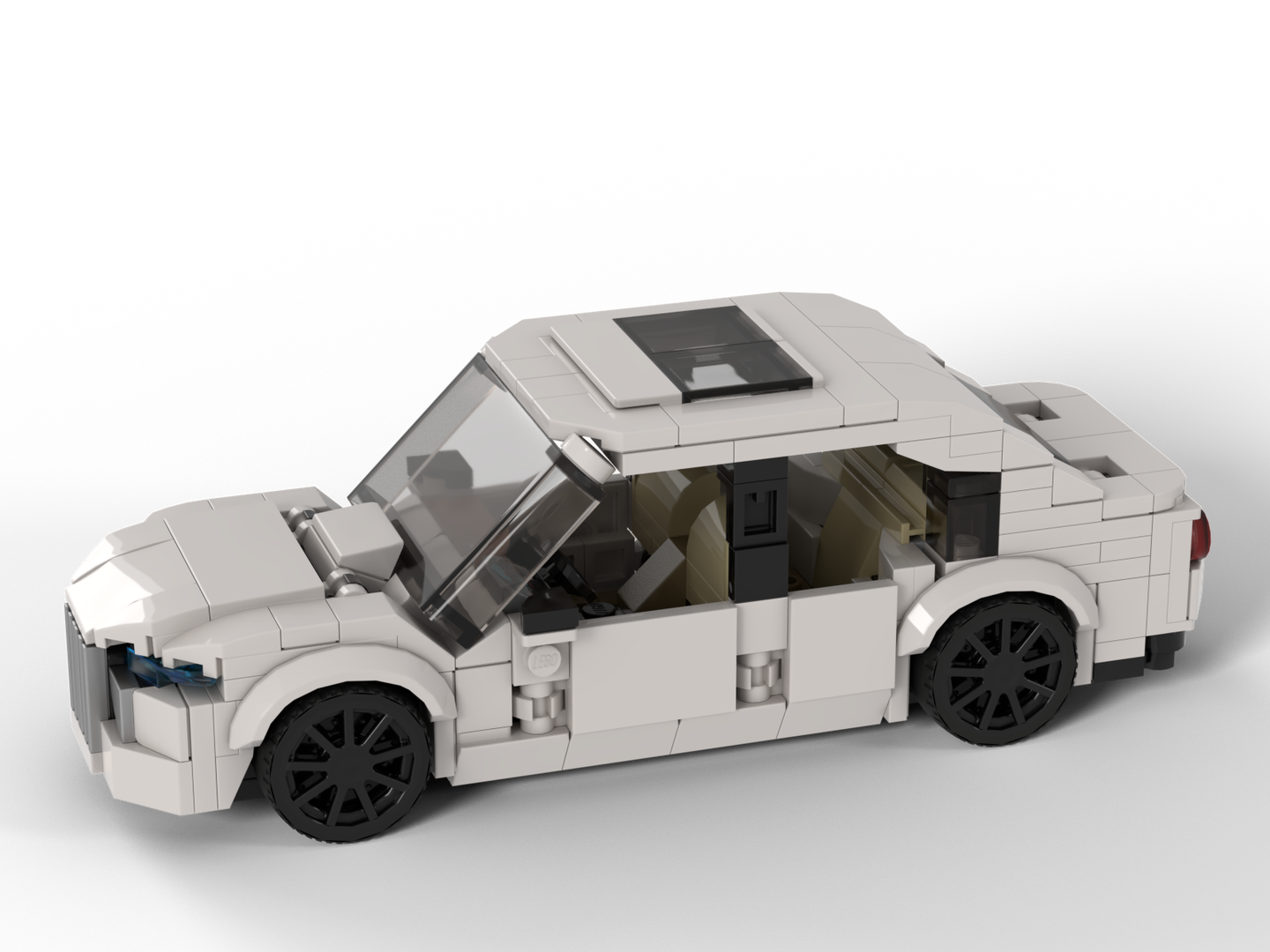 6-wide full-size car Type 01 - White