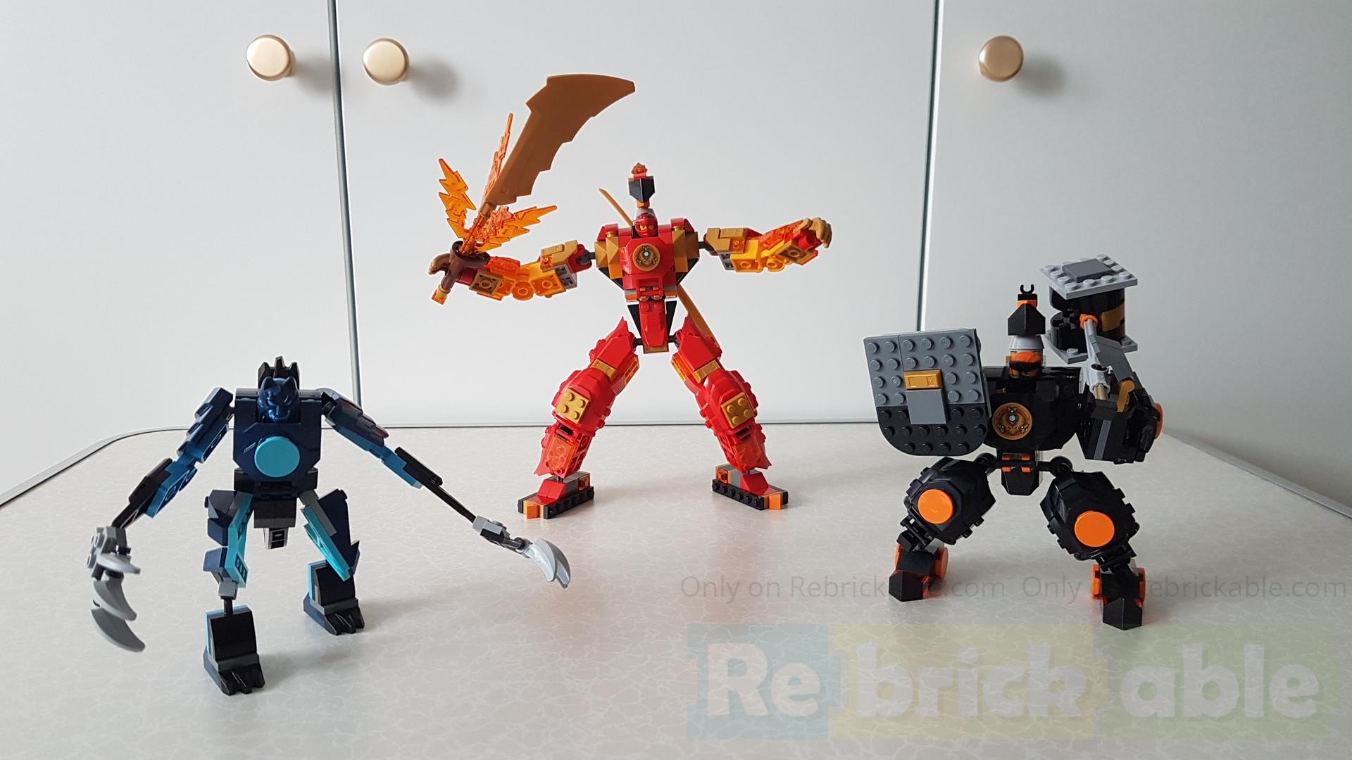 Lava mech, dwarf mech and wolf mech