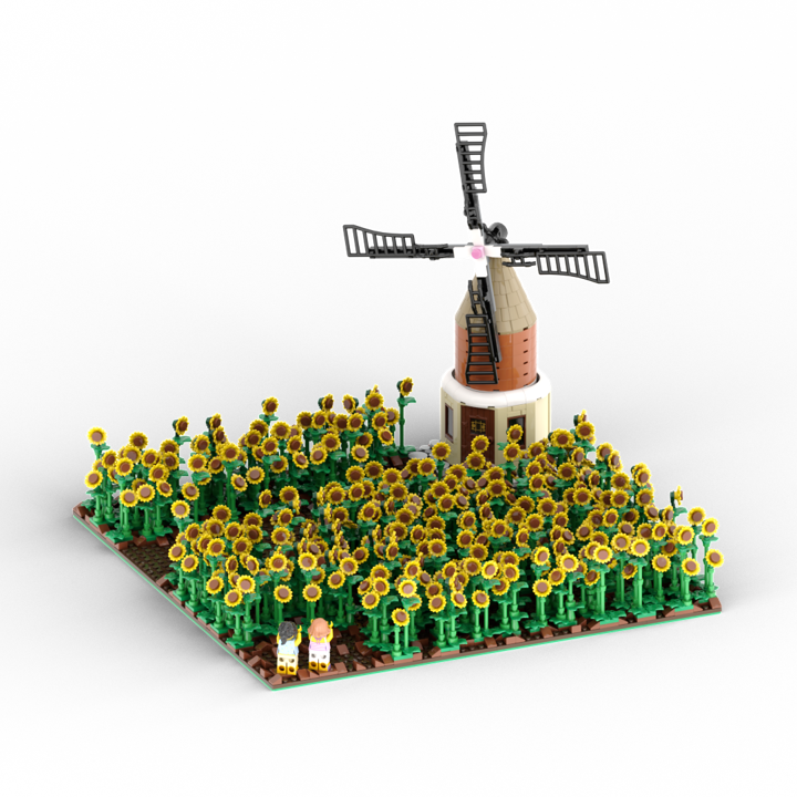 Windmill &amp; Sunflowers