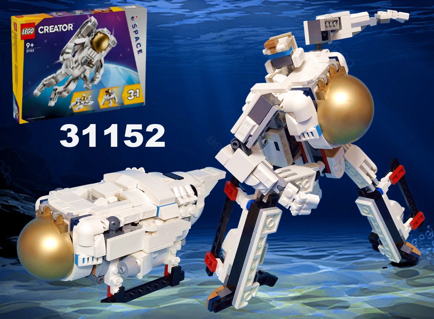 Transformer Submersible (Titan) , alternative build of LEGO 31152: Space Astronaut