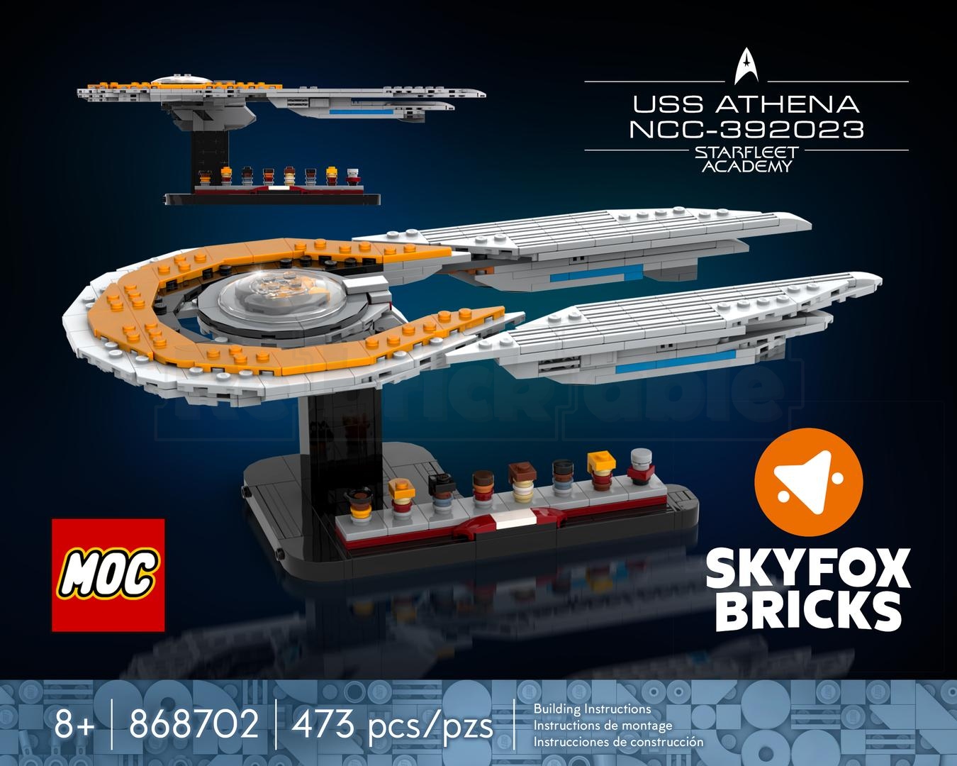 USS Athena Midi Scale Ship and Crew/Cadets — Star Trek: Starfleet Academy
