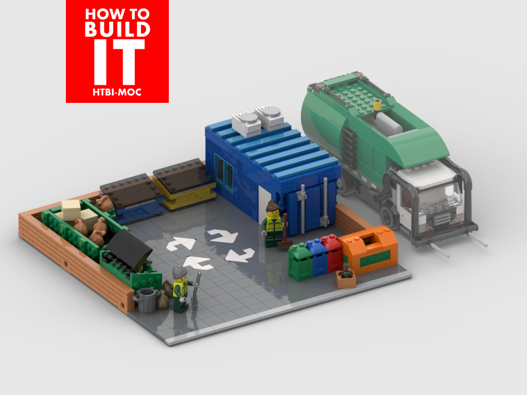 Modular Recycling area: Display for set 60495-1 - Recycling Truck