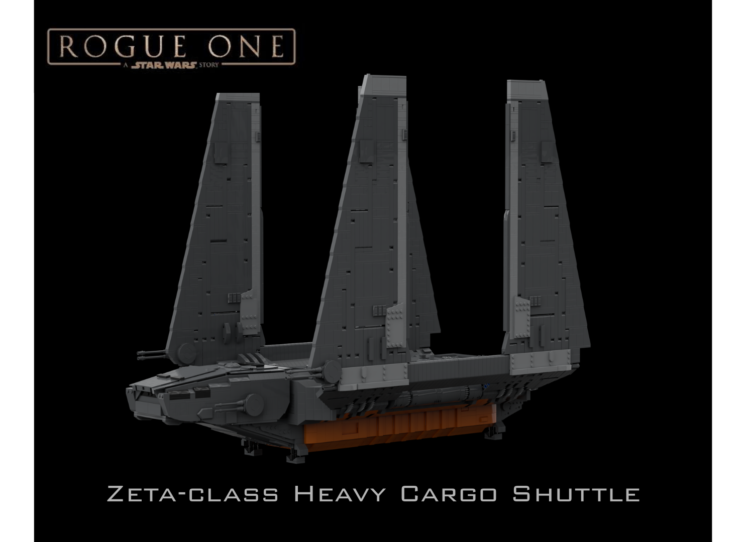 Zeta-class Heavy Cargo Shuttle/Rogue One Minifigure Scale