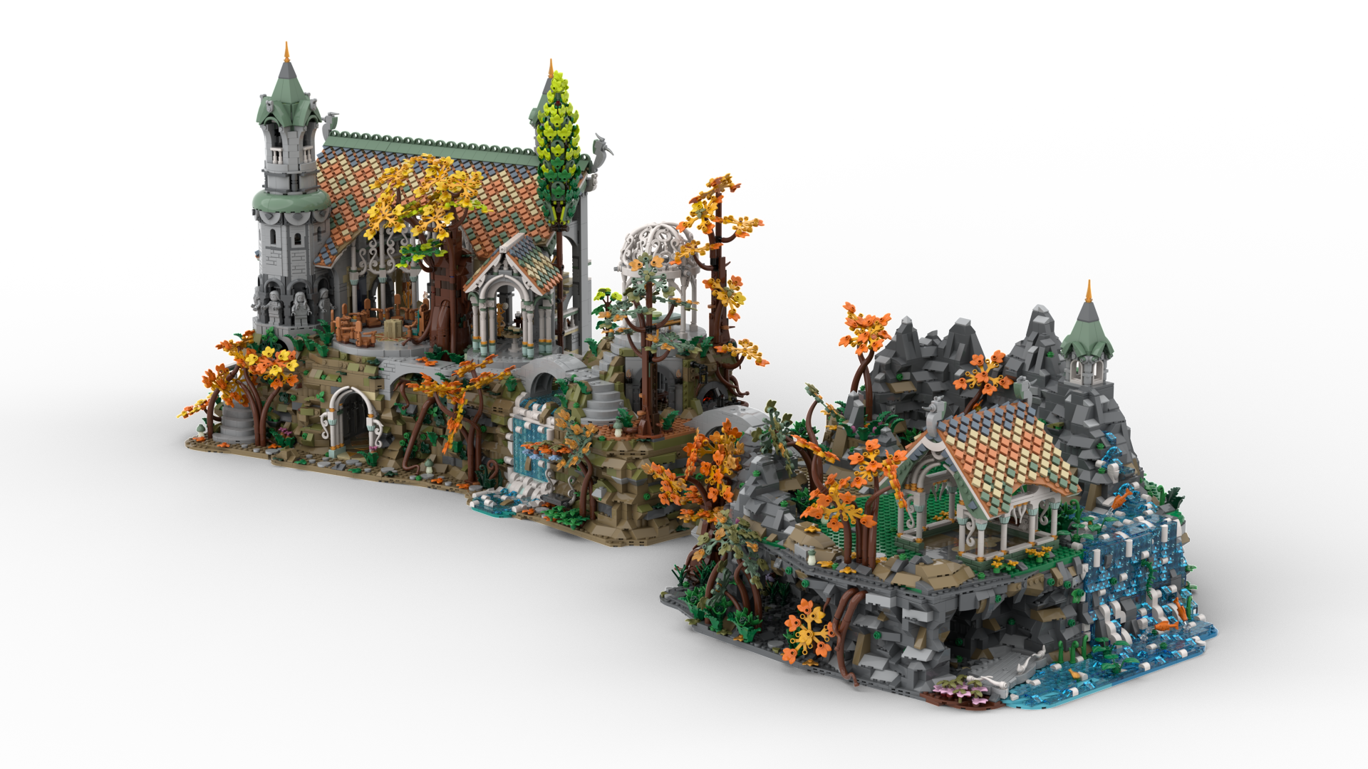 Base for MOC-246829 Rivendell Mountain pasture with stables