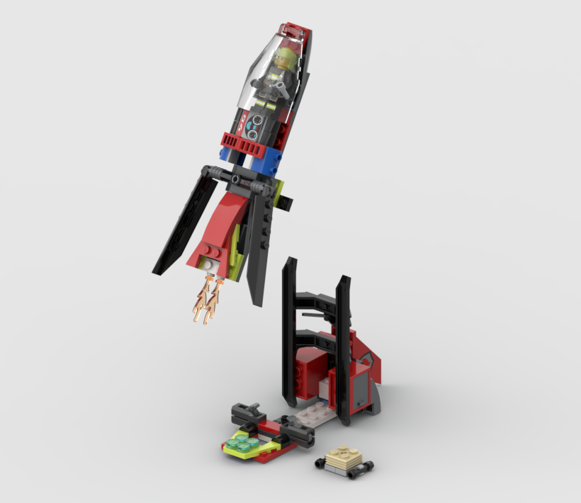 rocket with launch platform alternate build