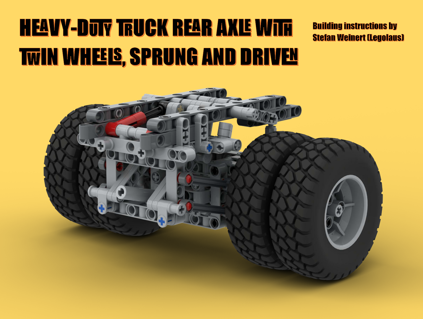 Heavy-Duty Rear Axle with Twin Wheels, sprung and driven
