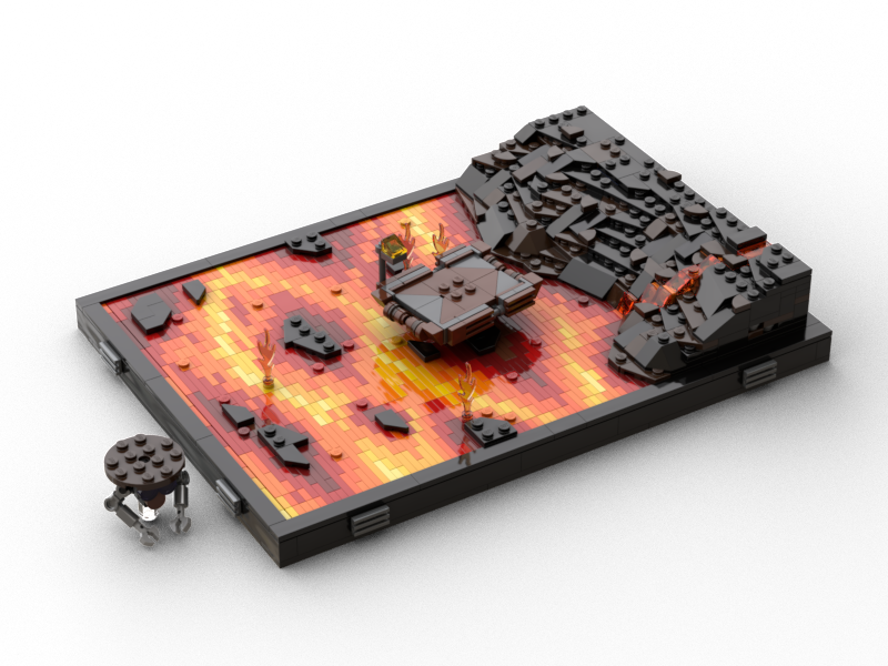 Anakin vs Obi-Wan Mustafar Diorama