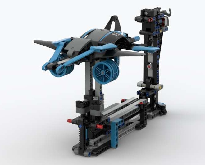 Flight Simulator with Joystick Control (Blue)