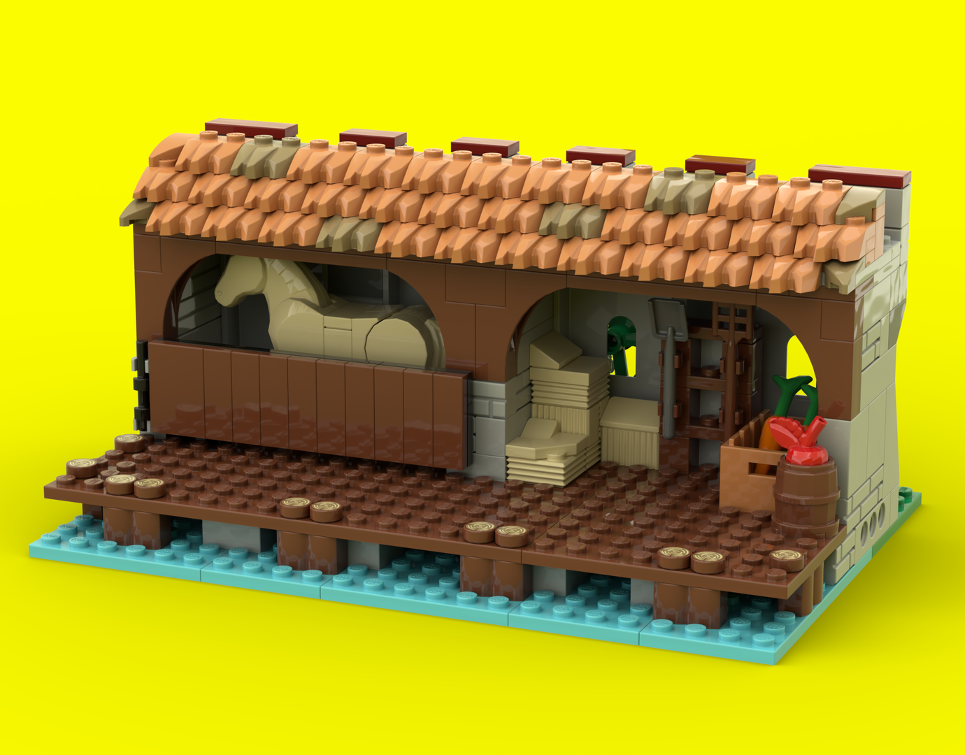 Medieval Seaside Market Stable
