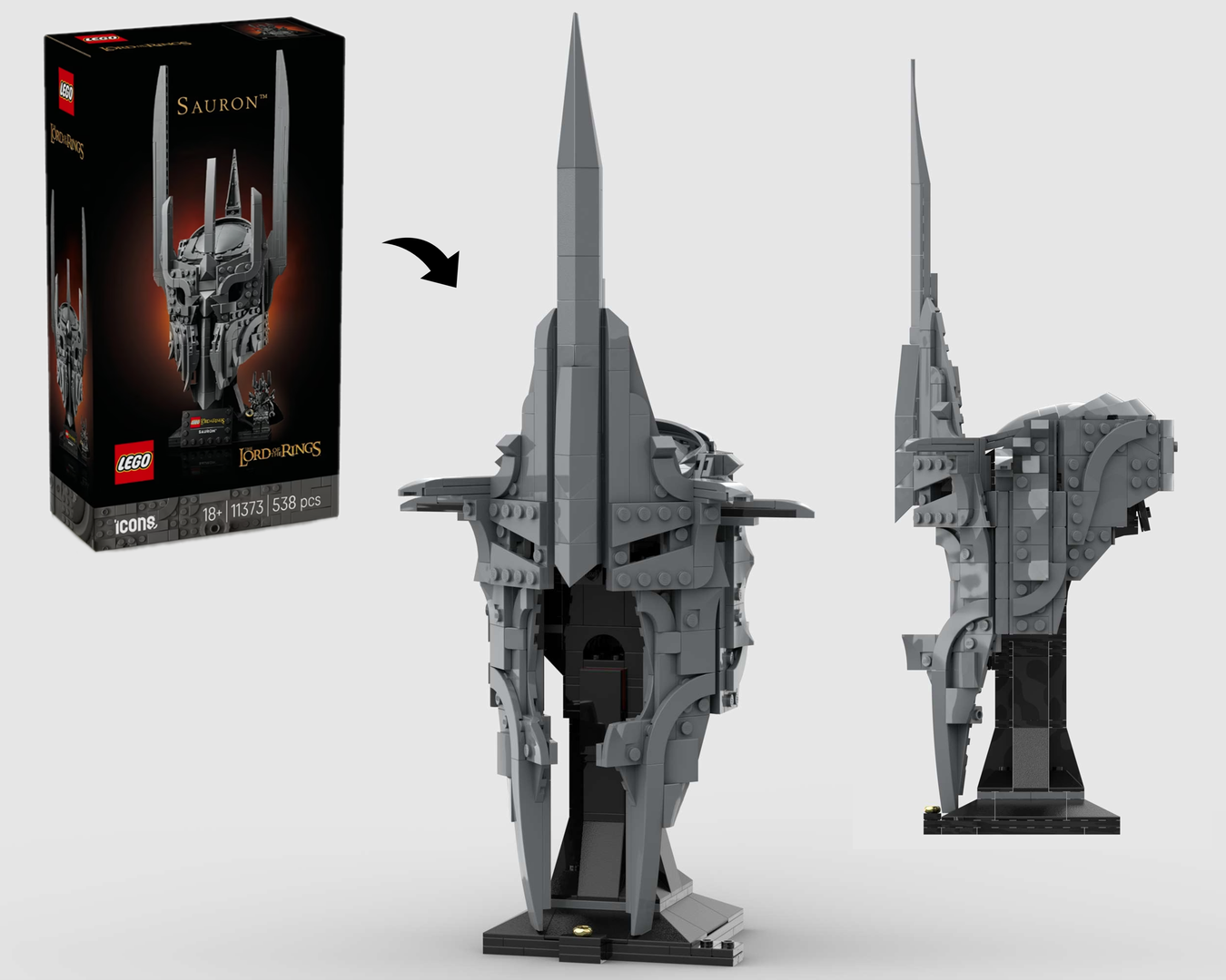 Witch-King's Helmet - Alternate Build of 11373 Sauron's Helmet alternate build