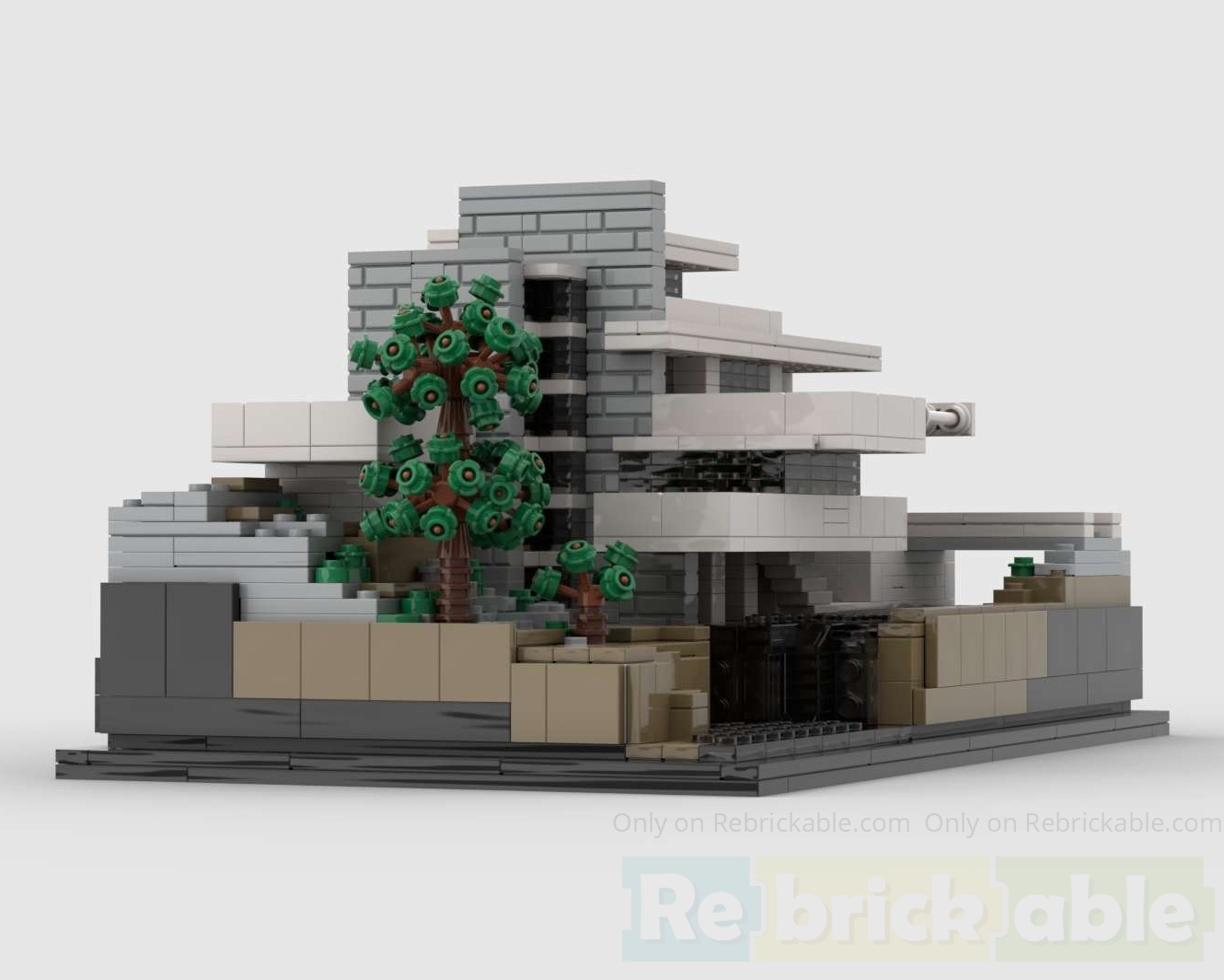 Frank Lloyd Wright Fallingwater house alternate build