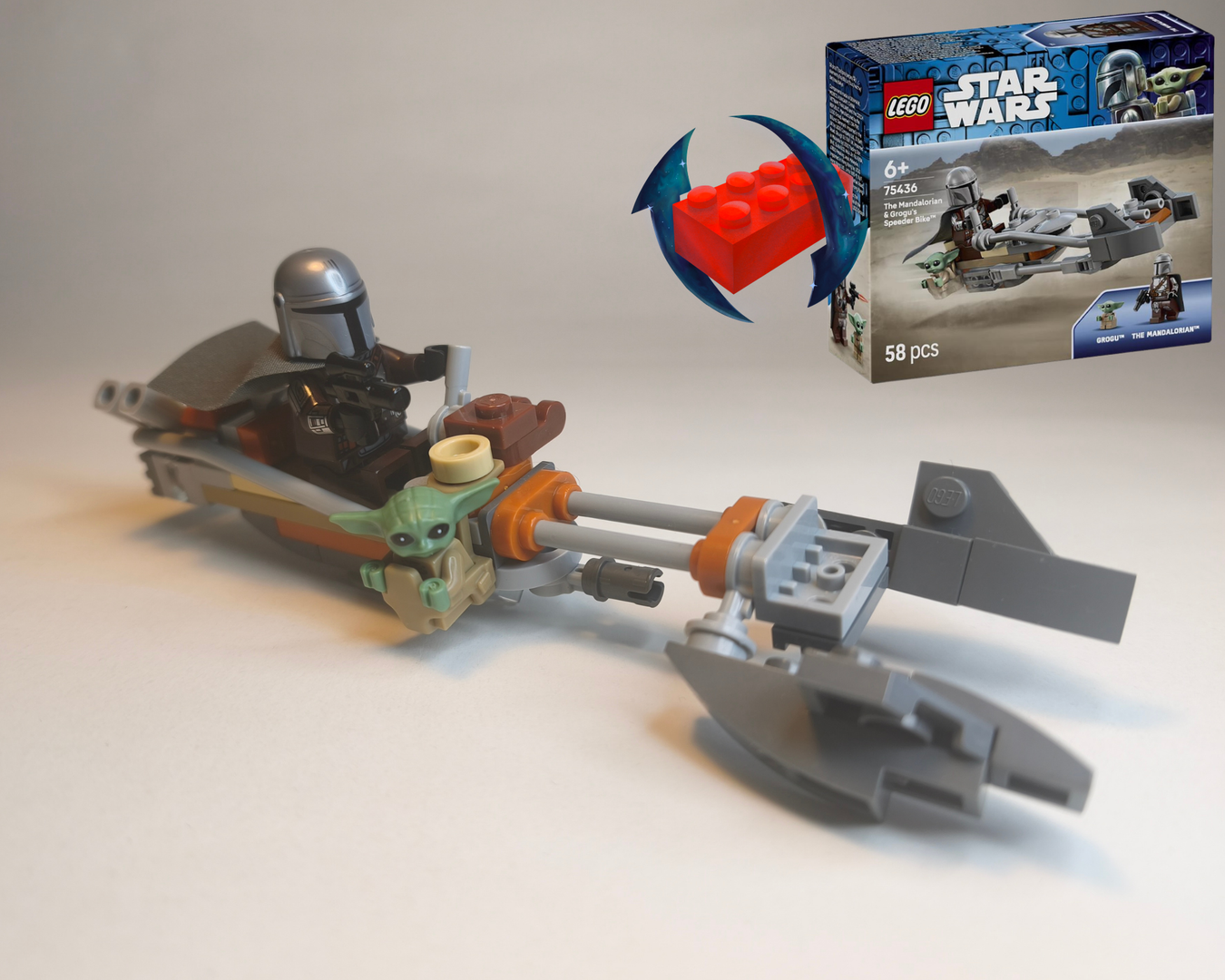 Mando's Hot Rod Speeder - The Mandalorian & Grogu's Speeder Bike 75436 alternate build alternate build