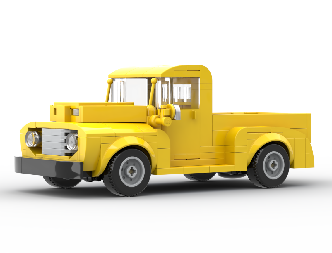 ford f1 truck in yellow