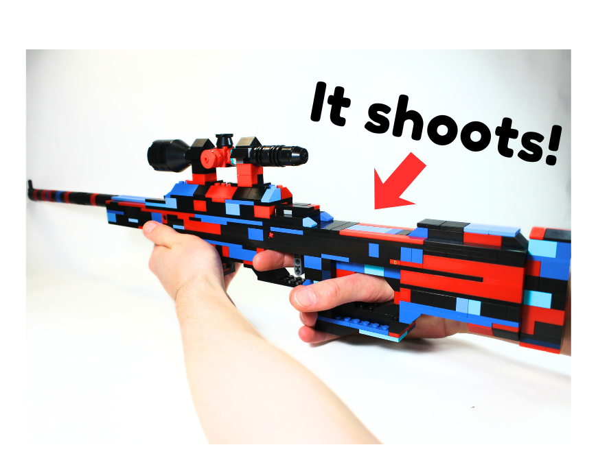 LEGO sniper (working rubber band gun)