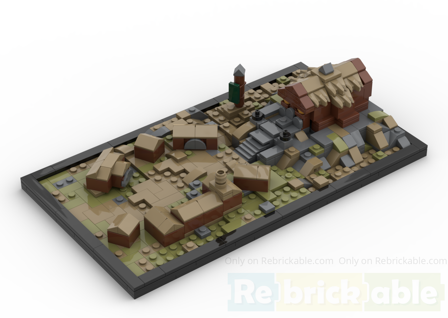 Edoras miniatur diorama