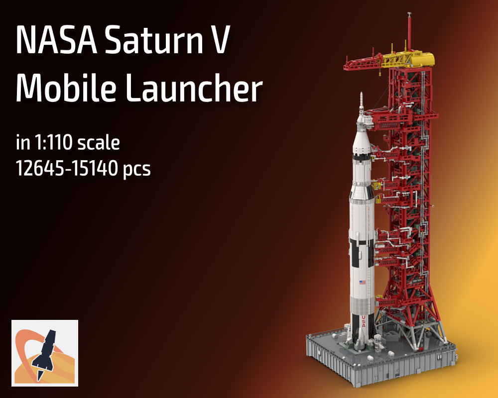 NASA Saturn V Mobile Launcher and Launch Umbilical Tower - in 1:110 scale