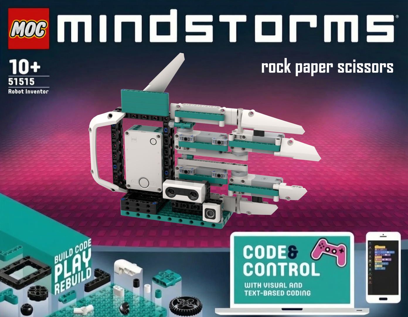 Rock Paper Scissors Rebuilt Mindstorms Robot Inventor 51515