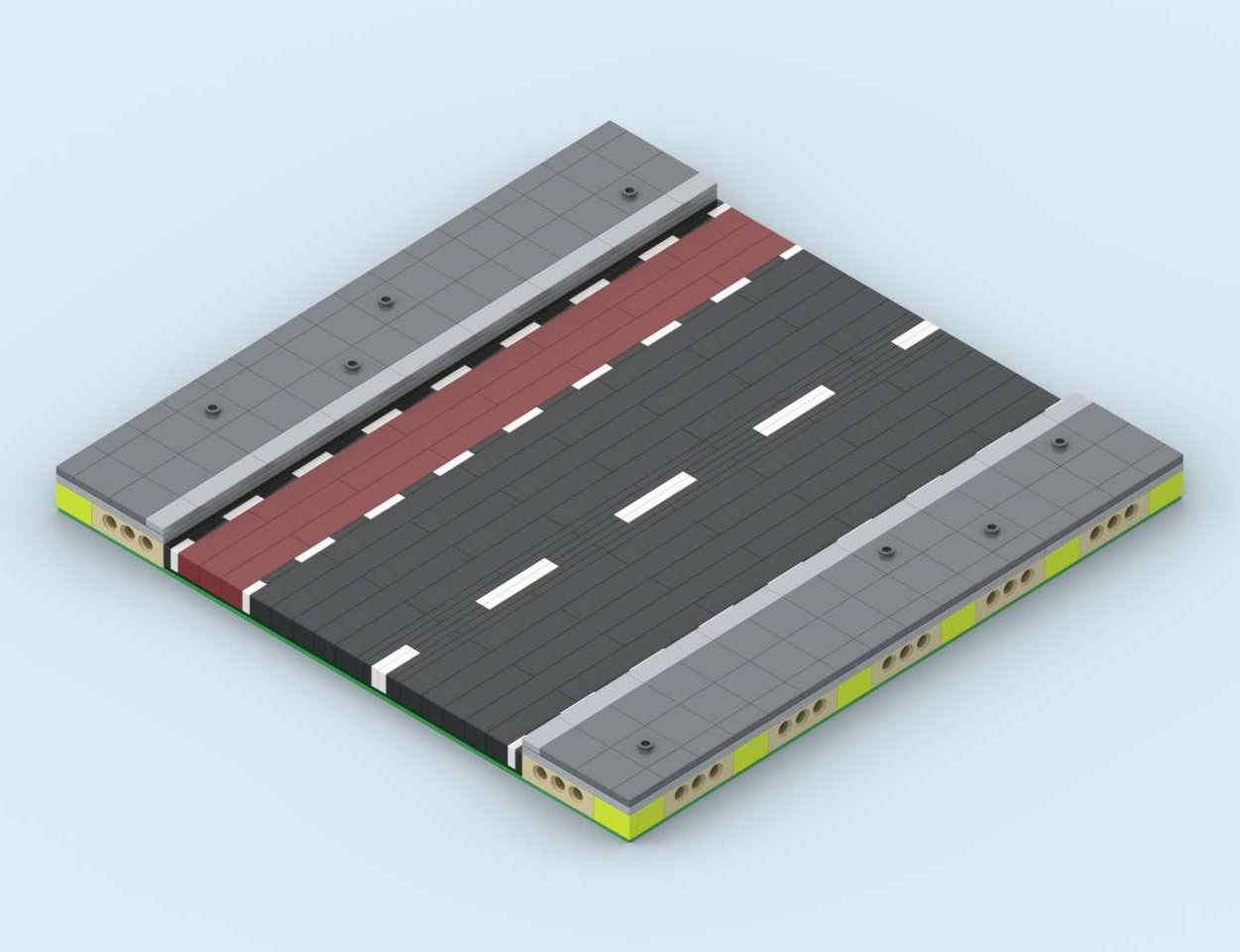 MILS Road Straight 20 Studs Wide with Bike Path