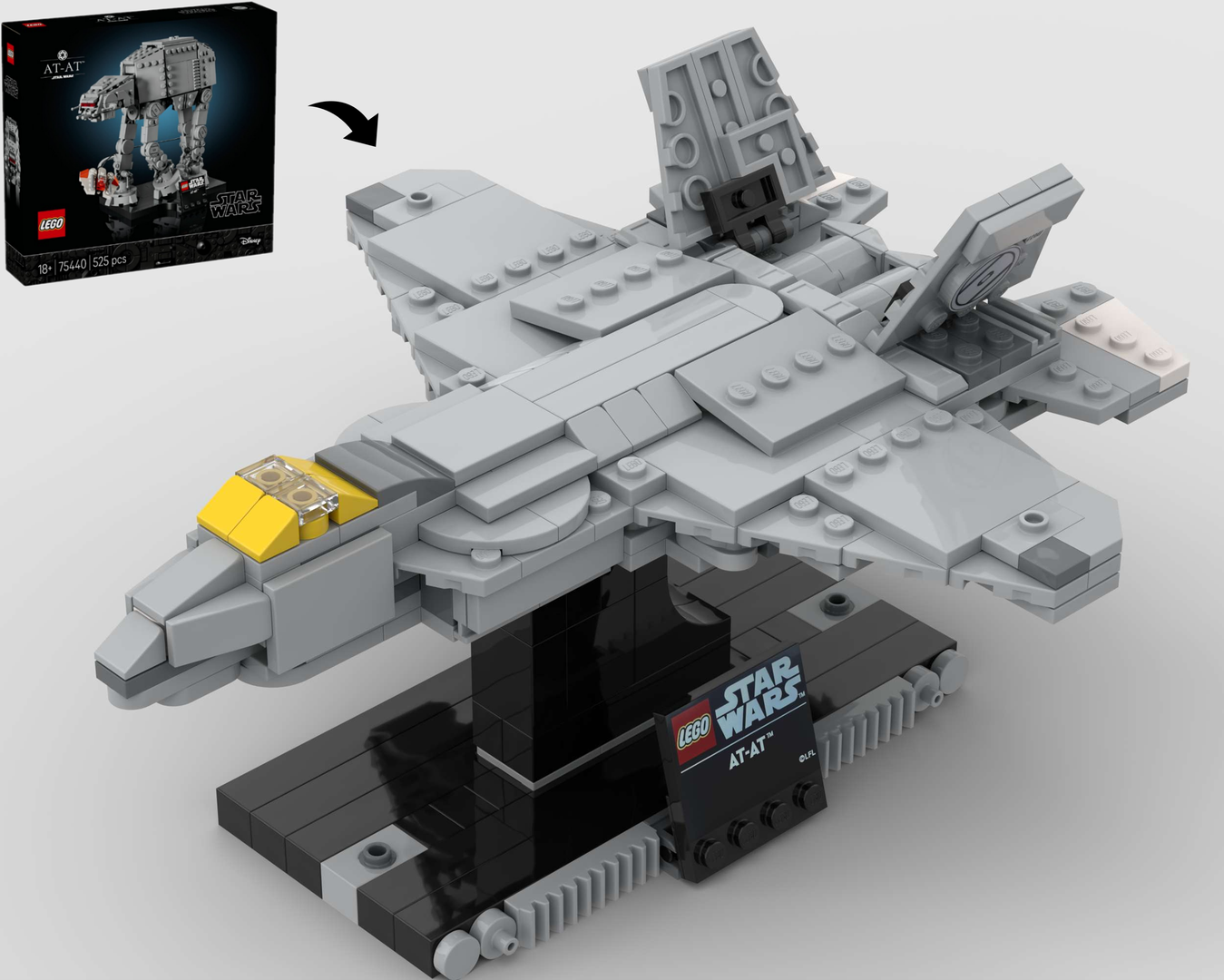 Lockheed Martin F-22 Raptor - Alternate Build of 75440 AT-AT