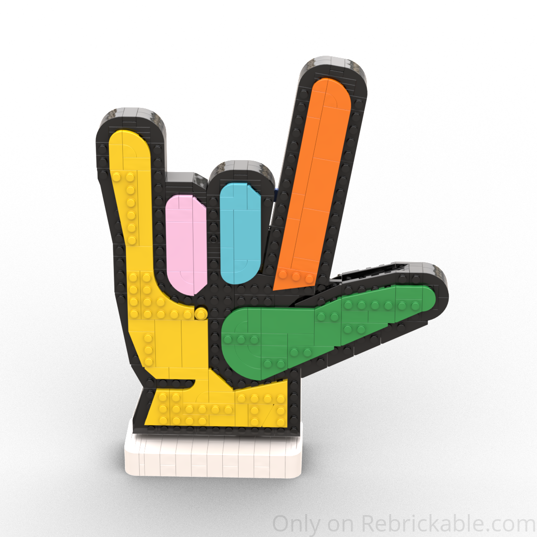 American Sign Language "I Love You" Handshape alternate build