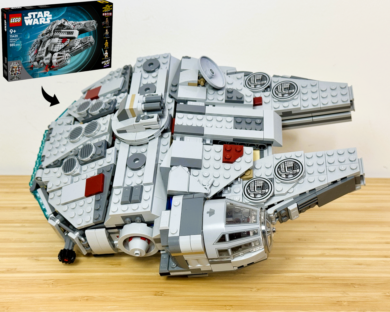 The SMARTER Hole-Free Millennium-Falcon – Alternate Build of SMART Play 75426 alternate build