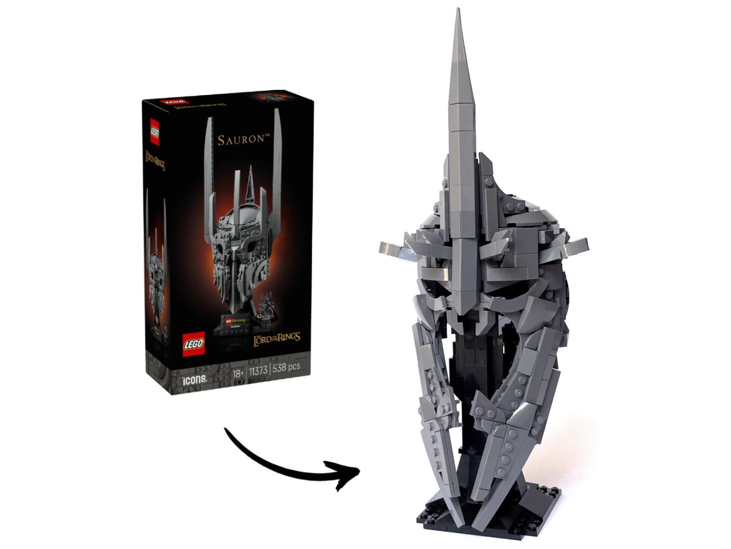 The Witch-king of Angmar Helmet - LOTR Sauron's Helmet 11373 Alt Build alternate build