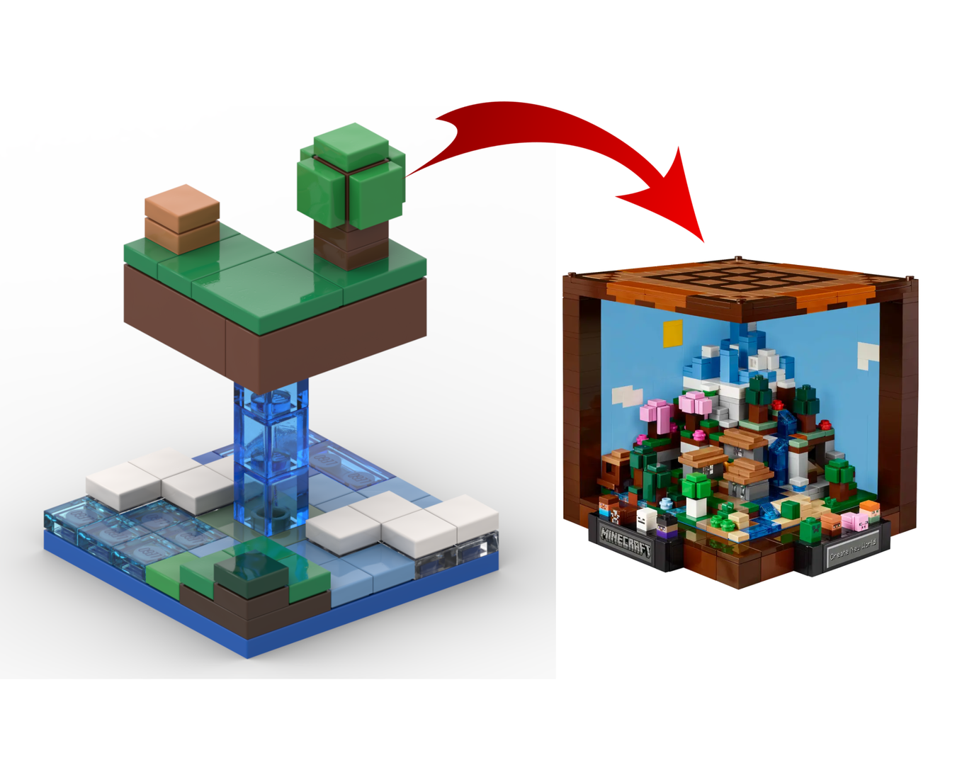 Skyblock - Alternate Build of "21265-1 The Crafting Table" alternate build