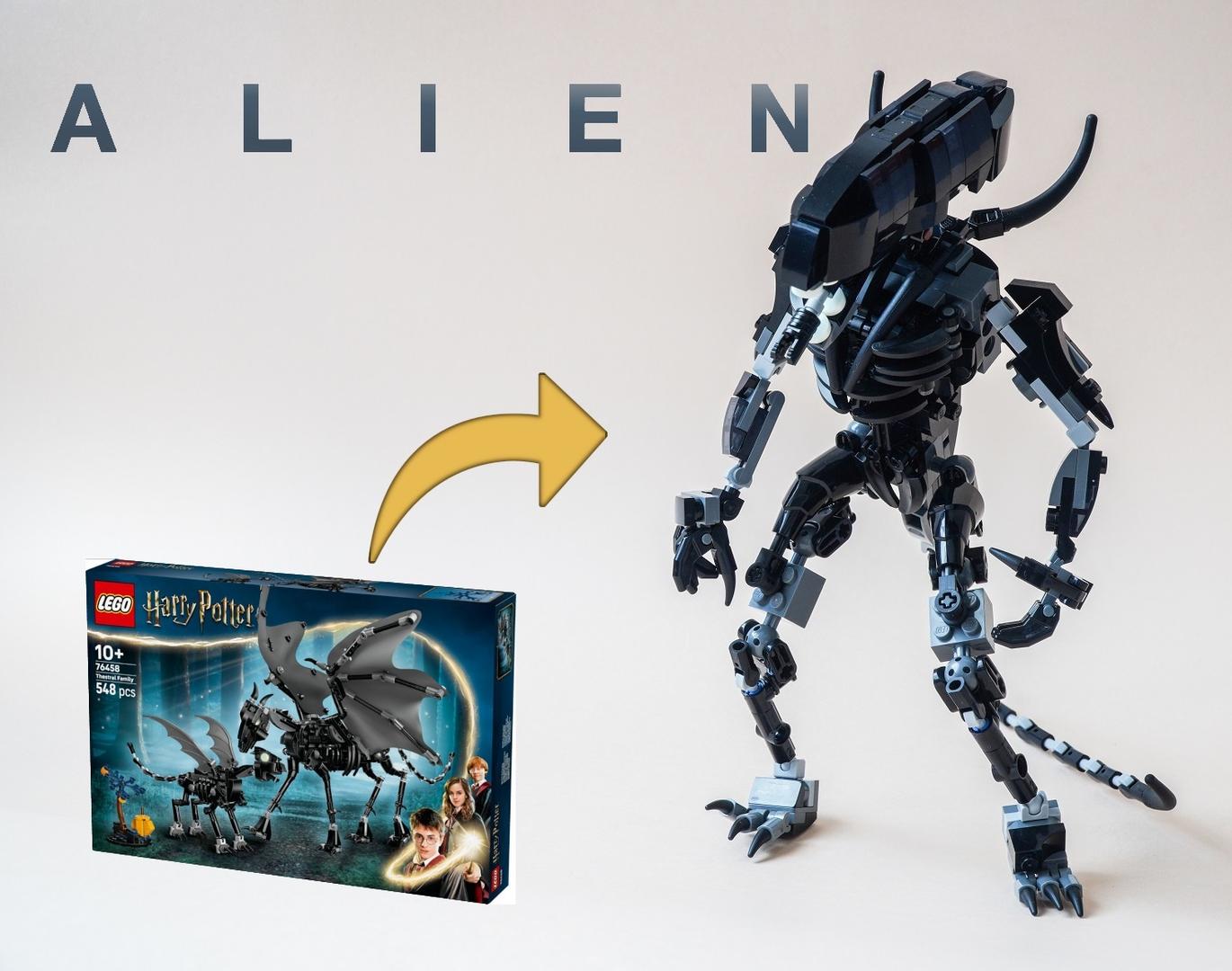 Alien Xenomorph - Alt build  76458 Thestral Family – Sci-Fi Monster alternate build