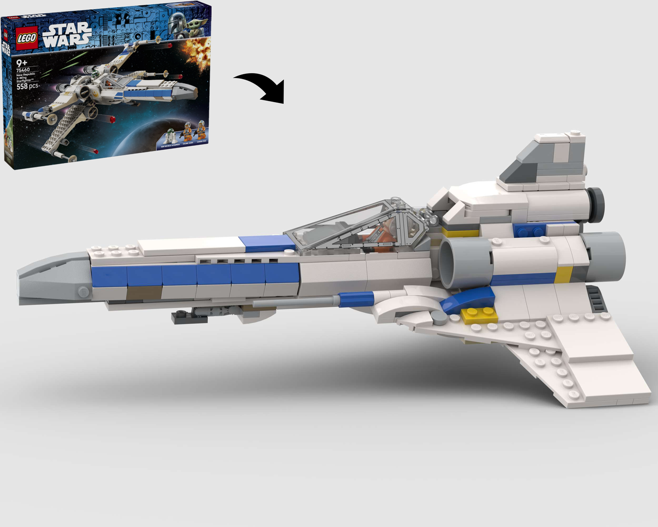 Battlestar Galactica Colonial Viper - Alternate Build of 75460 New Republic X Wing Starfighter alternate build