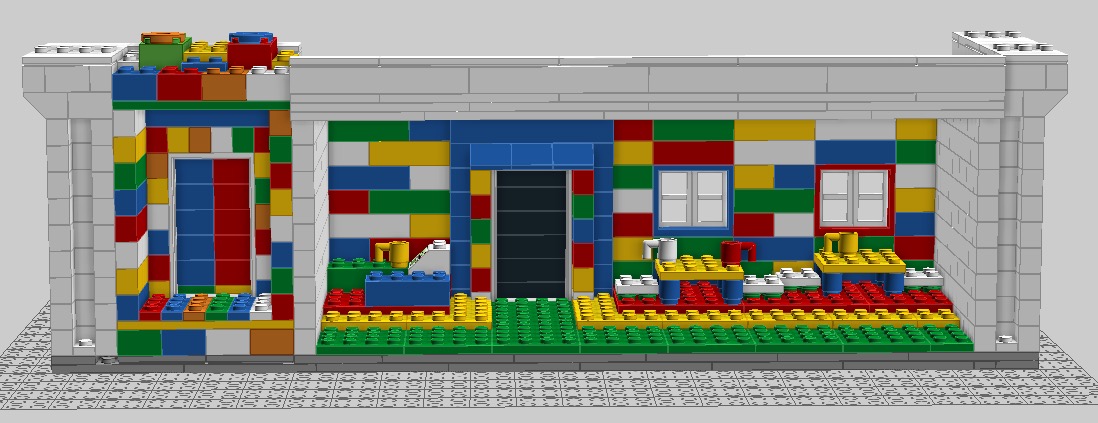 LEGO Tower - Colorful Lobby and Colourful Elevator
