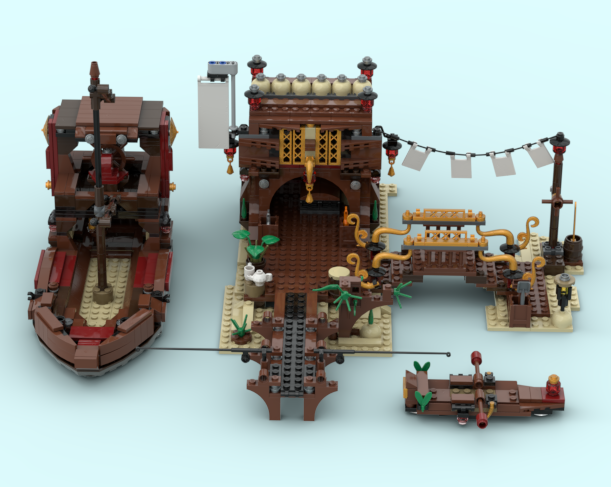 fishermen's harbor (alternate build for 70618 destiny's bounty) alternate build