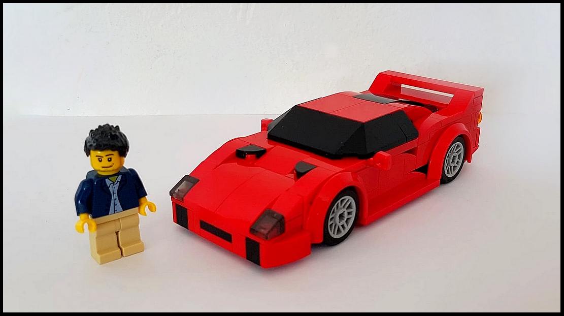 1987 Ferrari F40 in minifig scale