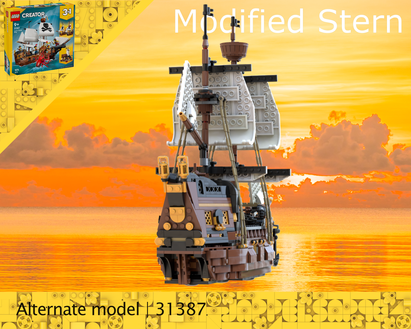 Iconic Pirate Ship Modified Stern alternate build