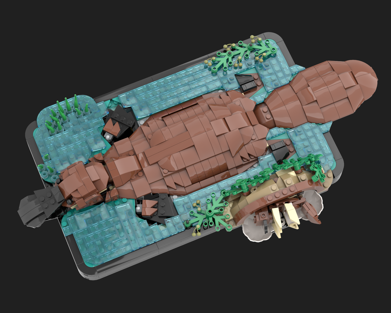Swimming Platypus with Hatched Baby alternate build