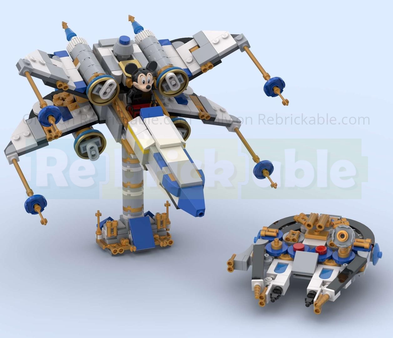 Alternative build Falcon & X.Wing by set 40478 alternate build