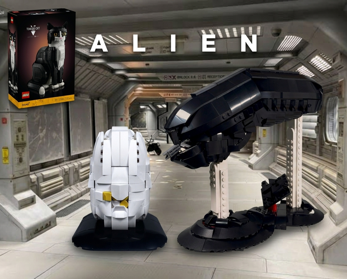 Alien Xenomorph Head and Egg (23149) alternate build