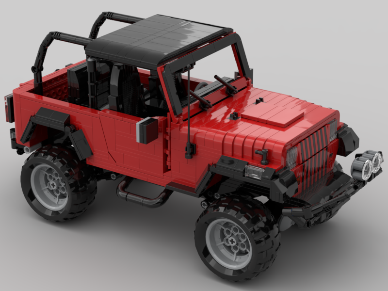 1995 Jeep Wrangler in red