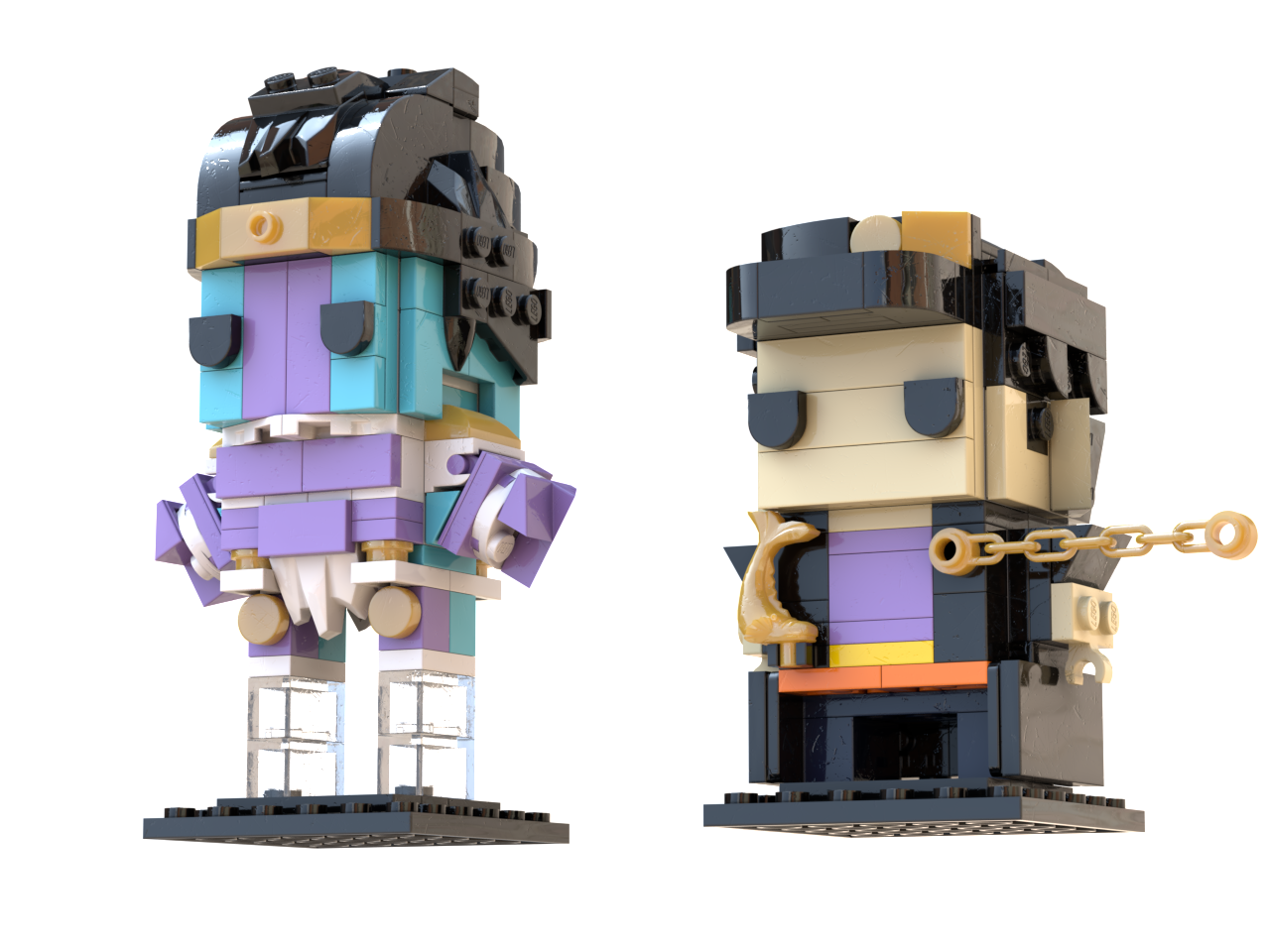 Jotaro &amp; Star Platinum Brickheadz (JoJo's Bizarre Adventure)