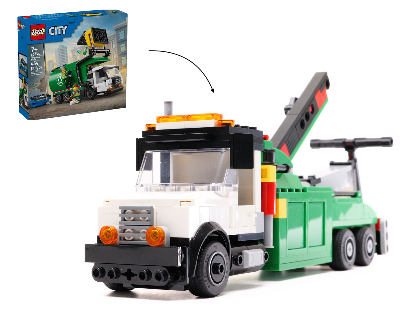 Heavy Wrecker - 60495 Recycling Truck alternate build