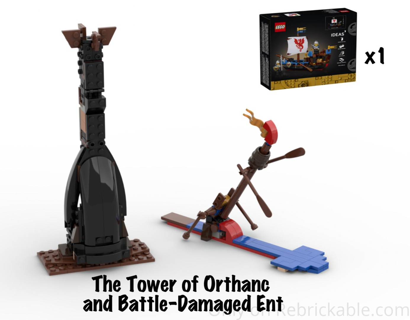 Micro Tower of Orthanc and Battle-Damaged Ent alternate build
