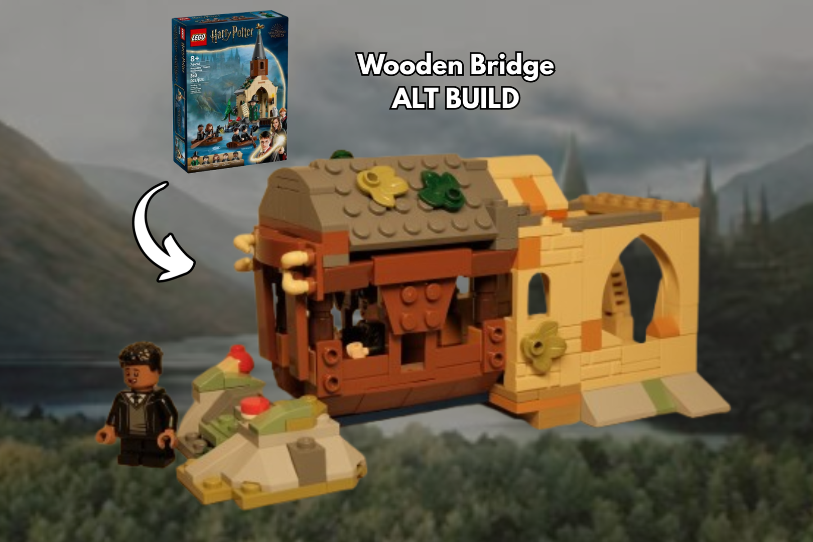 WOODEN BRIDGE - BOAT HOUSE 76426 ALT BUILD alternate build