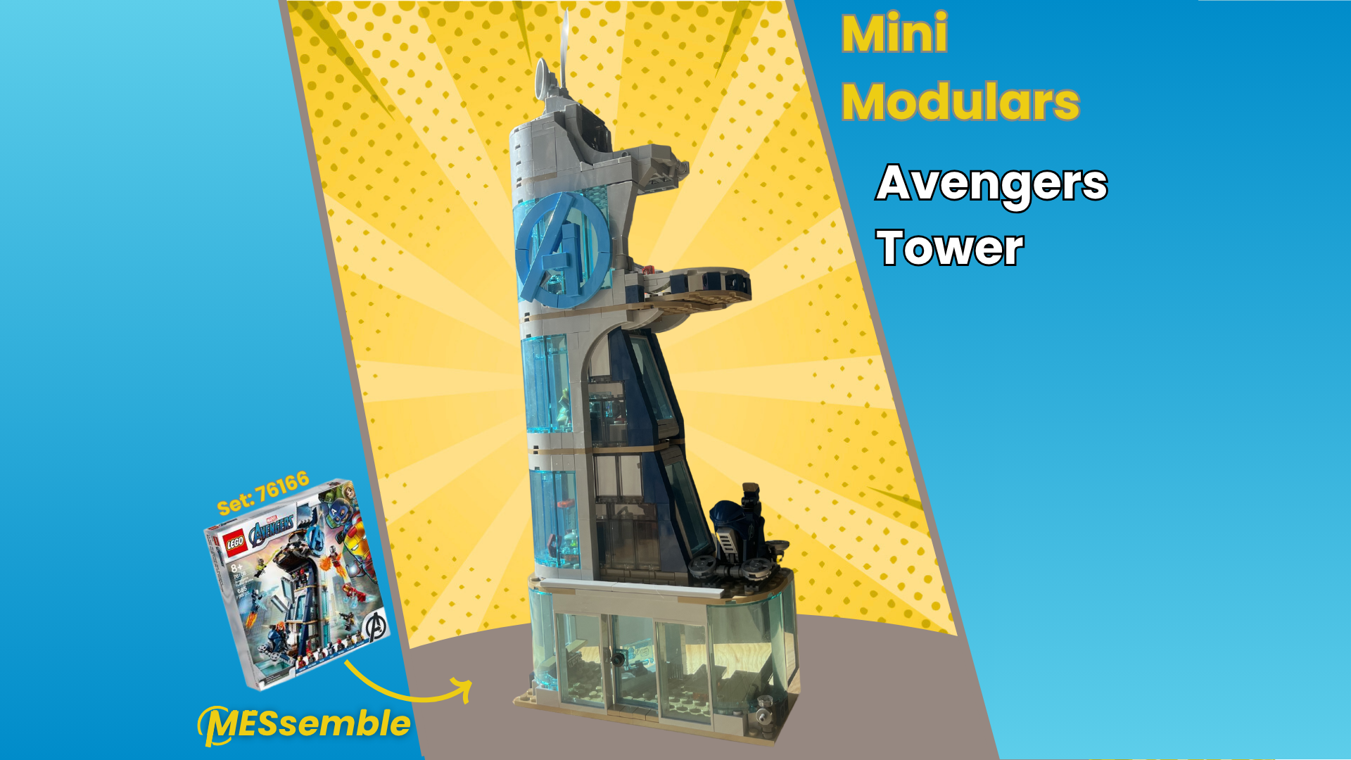 Avengers Tower 76166 - Mini Modular alternate build