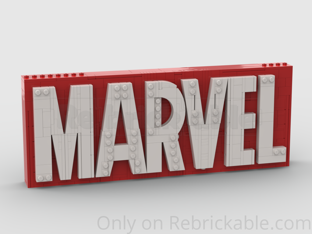 76313 Marvel Logo - ultraslim, no extra parts alternate build