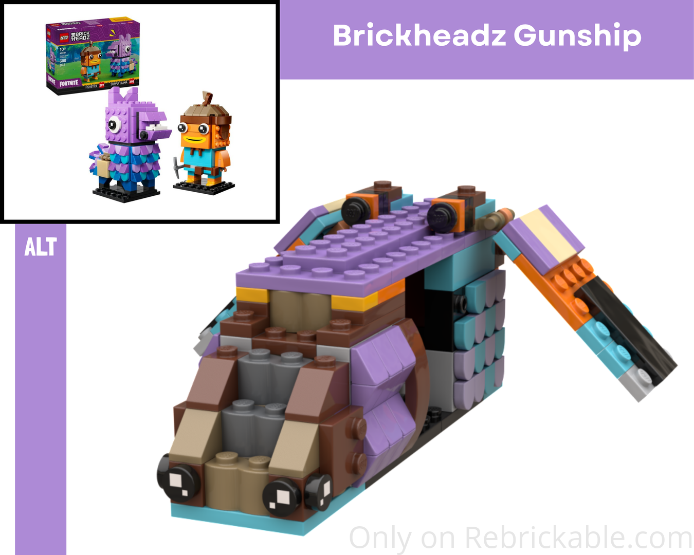 Brickheadz Gunship alternate build