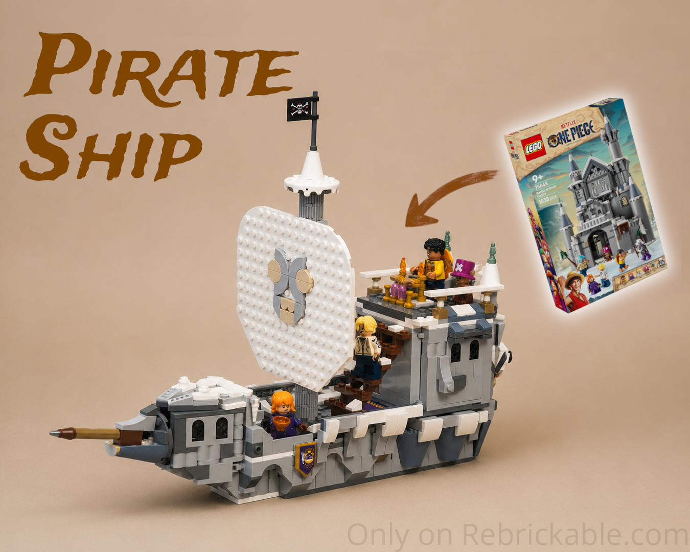 Pirate Ship - Alternative Build for One Piece Battle at Drum Castle 75645 alternate build