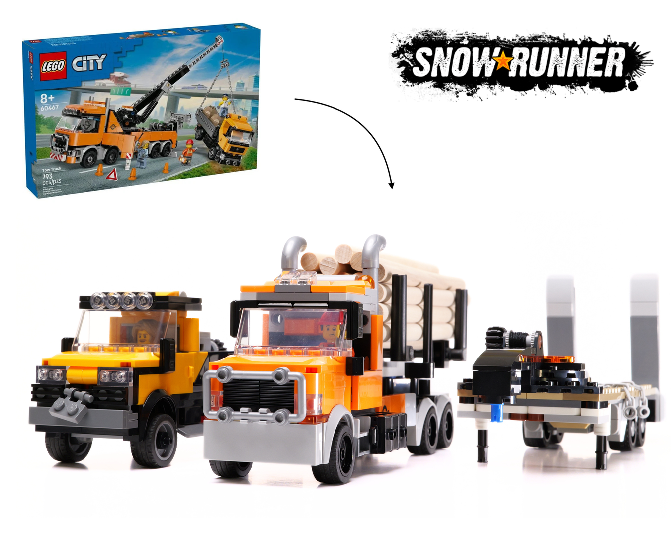 Heavy Hauler SnowRunner Pack - 60467 Tow Truck alternate build